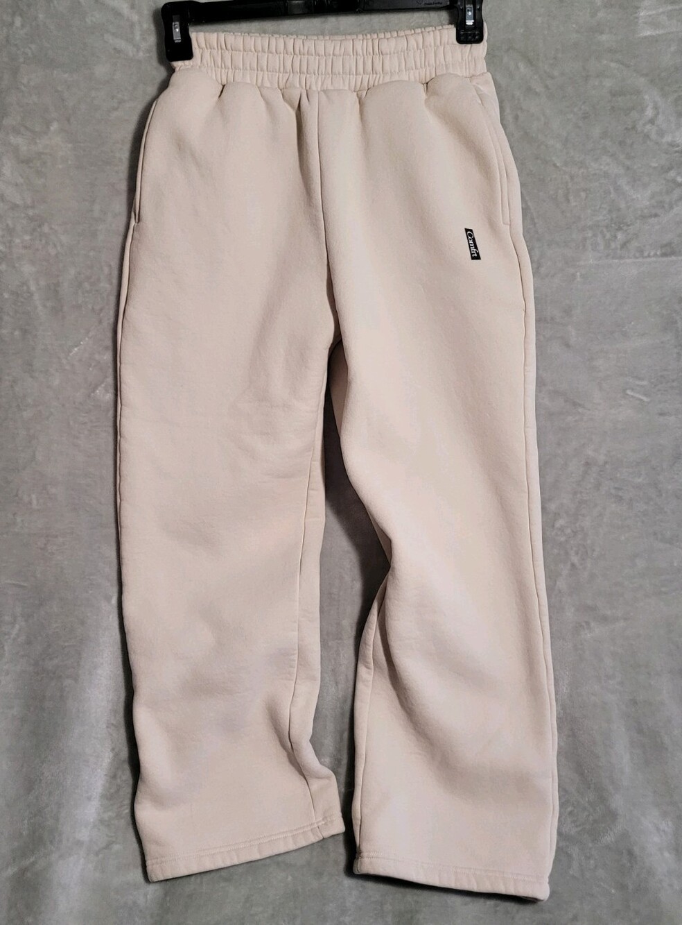 Comfrt Limited Edition Love Straight Leg sweatpants Beige/Off White Sz XS